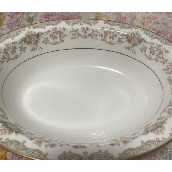 Noritake China Other - Vintage Shabby Chic Noritake China Oval Serving Bowl discontinued 5908 Flowers